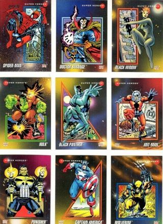 Complete Set 1992 Skybox " Marvel Universe Iii " Cards,  Hologram,  Wrappers