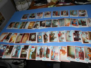 Superman The Movie Trading Card Set Complete Series Topps 1978 77 Cards