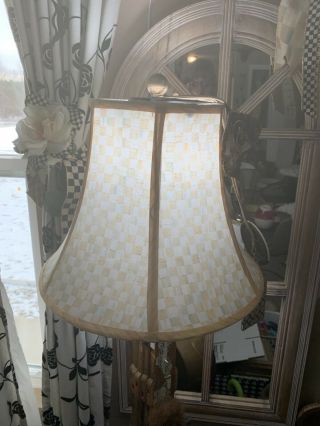 Two Parchment Check Mackenzie Childs Large 17 Inch Lamp Shades