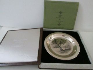 Franklin 1972 Sterling Silver Plate " Along The Brandywine " By James Wyeth 8 "