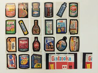 1973 Wacky Packages Series 2 Tan Backs 21 Stickers 4 Checklist Puzzle Cards