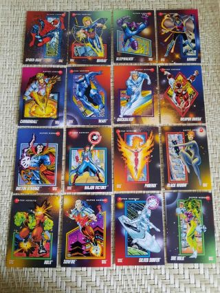1992 Marvel Universe Impel Series 3 Complete Base Set 200 Trading Cards