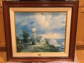 Thomas Kinkade Canvas A Light In The Storm Publishers Proof 205/320 Ex