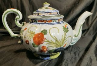 Sigma Carnation Garofano China 8 Cup Teapot And Lid