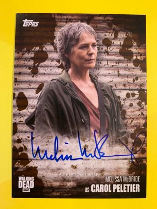 The Walking Dead Season 6 Autograph Card Melissa Mcbride As Carol Mud 09/50