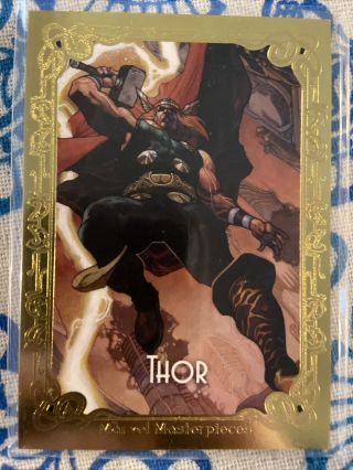 2018 Marvel Masterpieces Thor Gold Gallery Foil Parallel