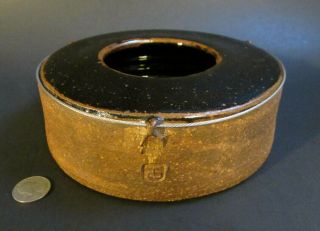 Byron Temple Mid Century Studio Art Pottery Stoneware 7 " Bowl Vessel Vase Pot
