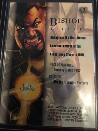1996 Marvel Masterpieces 3 Bishop Nm/m 2