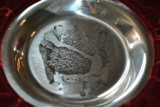 Norman Rockwell Christmas Plate Sterling Silver " Trimming The Tree "