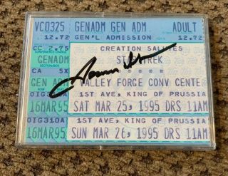 Star Trek The Series Autograph James Doohan As Scotty On Ticket