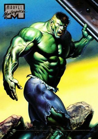 1996 Marvel Masterpieces Base 97 Hulk (boris & Julie Series) Pack Fresh Nm
