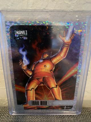 2016 Marvel Masterpieces Iron Man (24/99) Holofoil Speckle Insert Card,  5 Nm/m