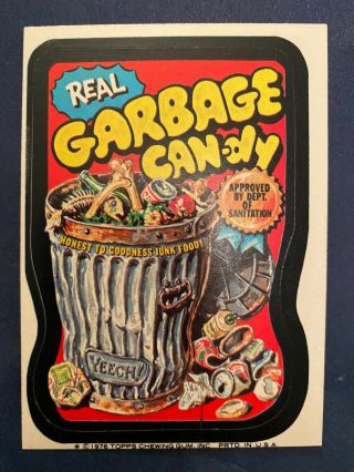 1976 1977 Topps Wacky Packages " Garbage Candy " 16th Series