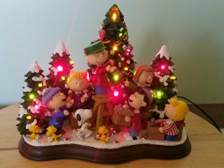 Danbury Peanuts Christmas Time Is Here Light Up Figurine.