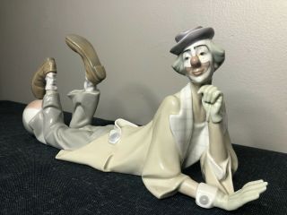 Retired Lladro Spain Clown 4618 Hand Painted Porcelain Figurine
