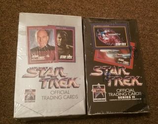 1991 Star Trek 25th Anniversary Series 1 & 2 Trading Cards Factory Boxes