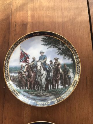 Bradford Exchange Gallant Men Of The Civil War Decorative Plates Complete Set 8