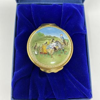 Halcyon Days Enamel Box “three Cheers For Pooh” Limited Edition