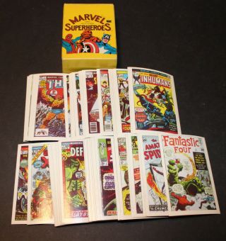 1984 Marvel Hero First Issue Covers Trading Card Set