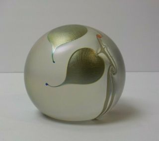 Stuart Abelman Signed Art Glass Paperweight,  c.  1982 3