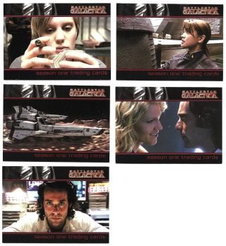 2006 Battlestar Galactica Season 1 Promo Set Of 5 Cards P1 P2 P3 Uk Cp1