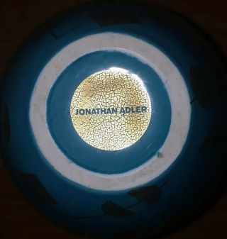 JONATHAN ADLER Turquoise Blue & Gold Santorini Artemis vase 3