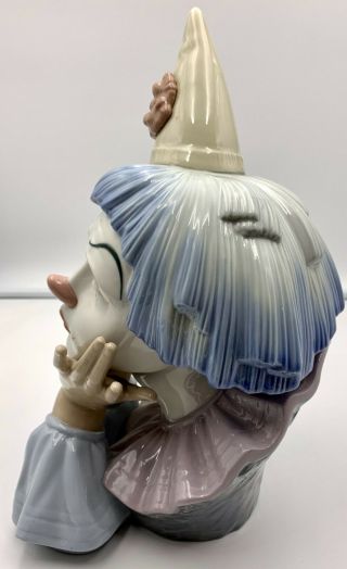 Lladro 5129 Jester - Sad Clown Bust Figurine 3