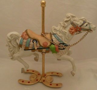 1991 The American Carousel Signed By Tobin Fraley Porcelain Horse 04120