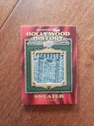 2009 Upper Deck Prominent Cuts Hollywood History Spy Game Relic Hh - 34 Brad Pitt