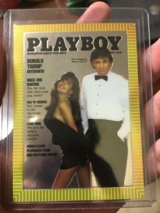 1995 Playboy Chromium Card President Donald Trump