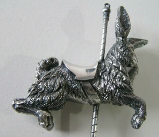Cazenovia Abroad Sterling Silver 925 Rabbit Carousel Ornament Unique