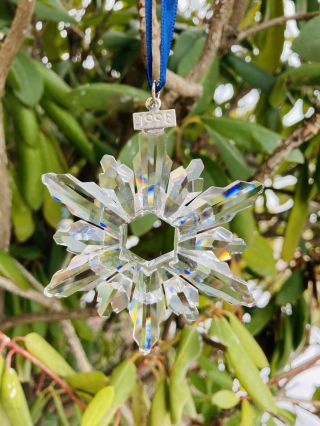 Swarovski Crystal Snowflake Christmas Ornament 1998 Retired Rare