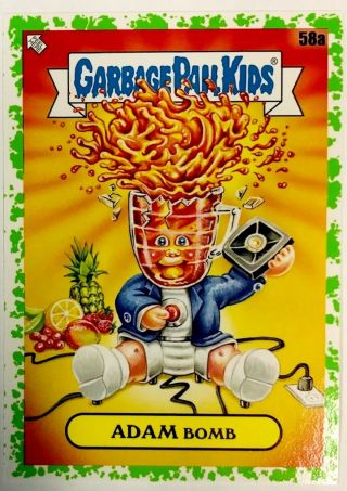 Adam Bomb 2021 Gpk Food Fight Booger Green 58a Garbage Pail Kids Topps Rare