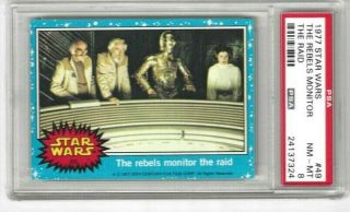 1977 Topps Star Wars 49 The Rebels Monitor The Raid Psa 8 Nm - Mt