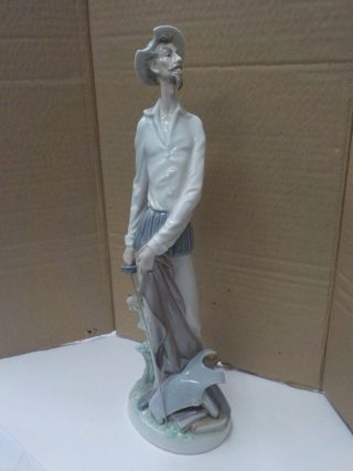 Lladro Don Quixote Figurine Standing With Sword 4854 11 1/2 " Cond