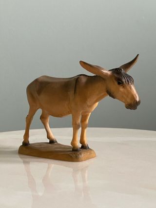 Anri Karl Kuolt Hand - Carved Nativity Donkey 6 "