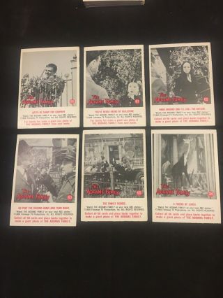 Trading Card The Addams Family 1964 34,  55,  61,  62,  63,  65 " Gotta Be Sharp " Gomez