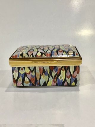 Halcyon Days Enameled Box Limited Edition Feathers Victoria Clarke 1983 116/250