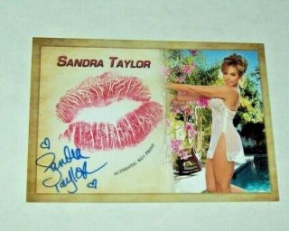 2021 Collectors Expo Model Sandra Taylor Autographed Kiss Card