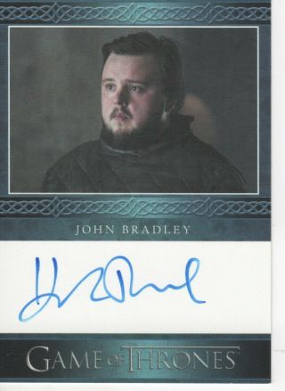 Game Of Thrones - John Bradley - Samwell Tarly - S 6 - Blue Auto Card