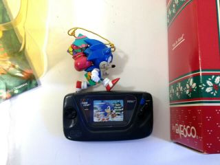 Sega Game Gear " Sonic The Hedgehog " Enesco Christmas Ornament (fun In Hand 1995)