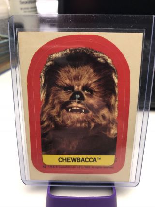 1983 Topps Star Wars Return Of The Jedi Chewbacca Sticker 42