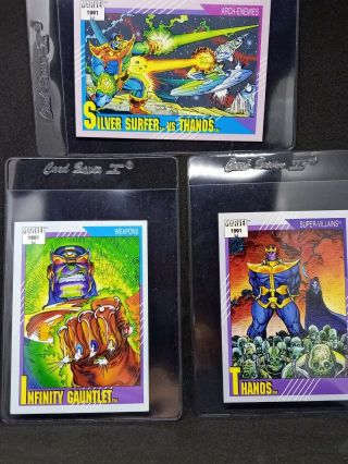 3 1991 Impel Marvel Universe Series 2 Thanos Rare Card 85,  113,  134 Psa 10?