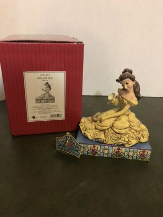 Jim Shore Disney Beauty & The Beast Belle And Chip Figure “curious And Kind”rare