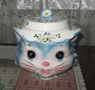 Lefton Miss Priss Cat Kitten Head Cookie Jar