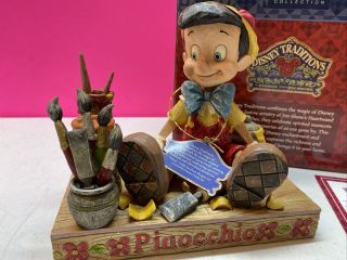 Jim Shore Enesco Disney Showcase Pinnochio Carved From The Heart 2005 W/ Box