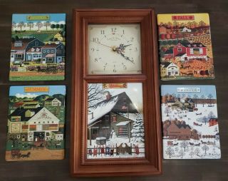 Time To Relax Clock By Charles Wysocki W/5 Best Of Times Interchangeable Plates