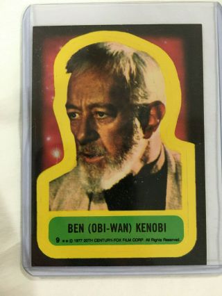1977 Star Wars Ben Obi - Wan Kenobi Rookie Sticker Star Wars Topps Card