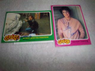 Signed Grease Cards Jeff Conaway & Stockard Channing