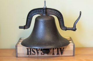 Antique C.  S.  Bell & Co.  Cast Iron Bell 2 Hillsboro Ohio 16 " Church/school Bell
